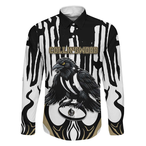Custom Collingwood Black Family Matching Off Shoulder Short Dress and Hawaiian Shirt Unique Style