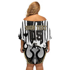 Custom Collingwood Black Family Matching Off Shoulder Short Dress and Hawaiian Shirt Unique Style