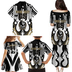Custom Collingwood Black Family Matching Puletasi and Hawaiian Shirt Unique Style