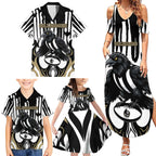 Custom Collingwood Black Family Matching Summer Maxi Dress and Hawaiian Shirt Unique Style
