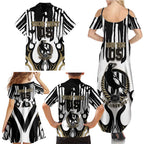 Custom Collingwood Black Family Matching Summer Maxi Dress and Hawaiian Shirt Unique Style