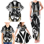 Custom Collingwood Black Family Matching Tank Maxi Dress and Hawaiian Shirt Unique Style