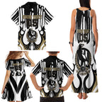 Custom Collingwood Black Family Matching Tank Maxi Dress and Hawaiian Shirt Unique Style
