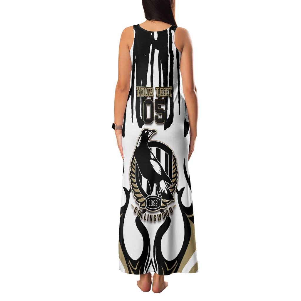 Custom Collingwood Black Family Matching Tank Maxi Dress and Hawaiian Shirt Unique Style