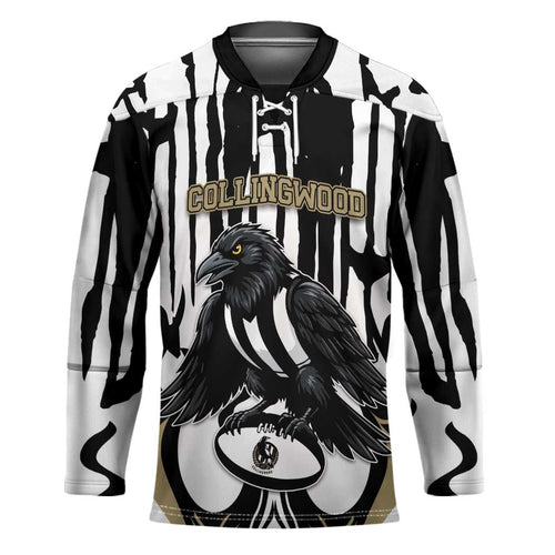 Custom Collingwood Black Hockey Jersey Unique Style