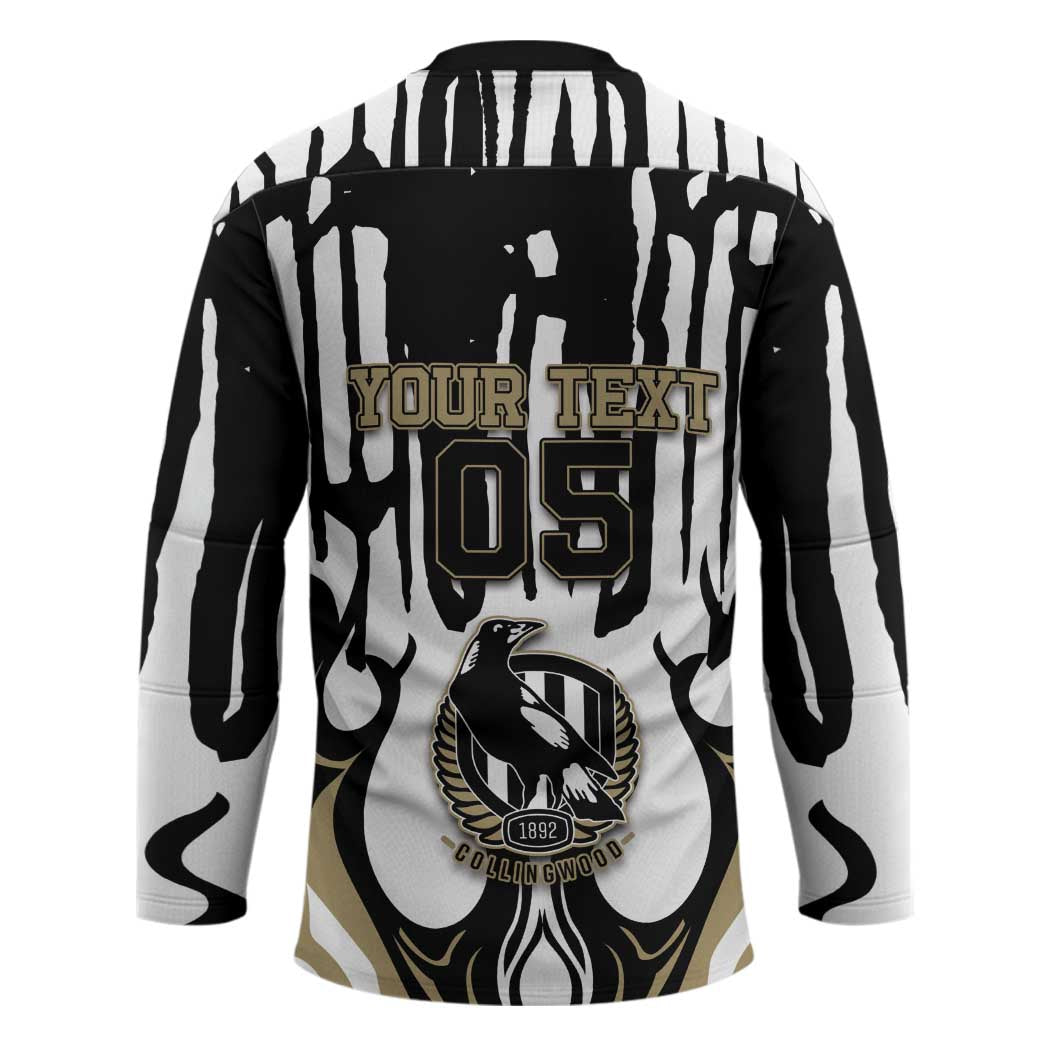 Custom Collingwood Black Hockey Jersey Unique Style