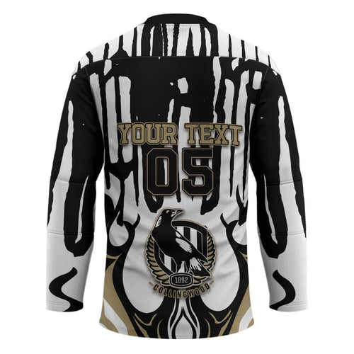 Custom Collingwood Black Hockey Jersey Unique Style