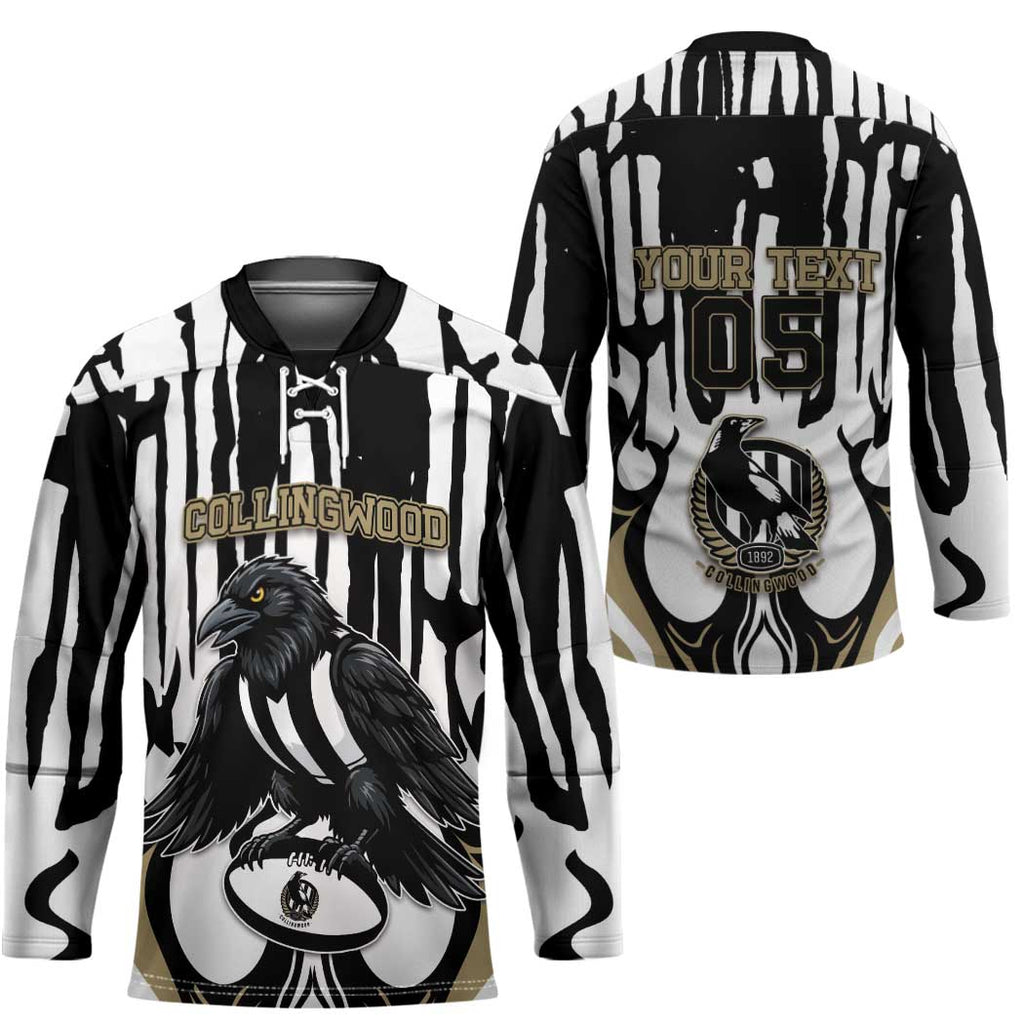 Custom Collingwood Black Hockey Jersey Unique Style