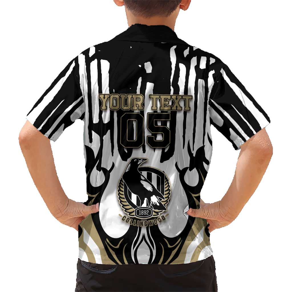 Custom Collingwood Black Kid Hawaiian Shirt Unique Style