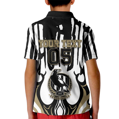Custom Collingwood Black Kid Polo Shirt Unique Style