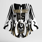 Custom Collingwood Black Kimono Sleeve Blouse Unique Style