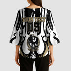 Custom Collingwood Black Kimono Sleeve Blouse Unique Style