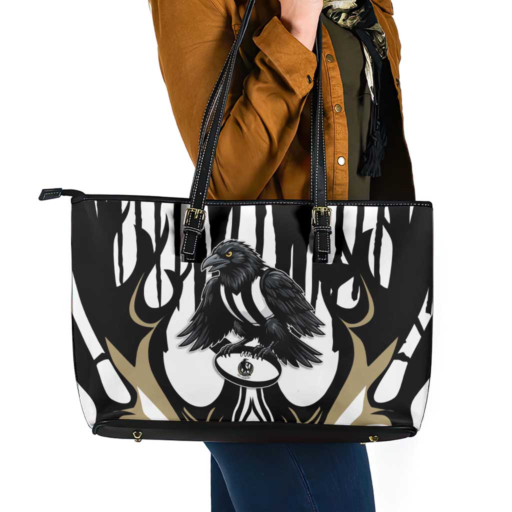 Collingwood Black Leather Tote Bag Unique Style