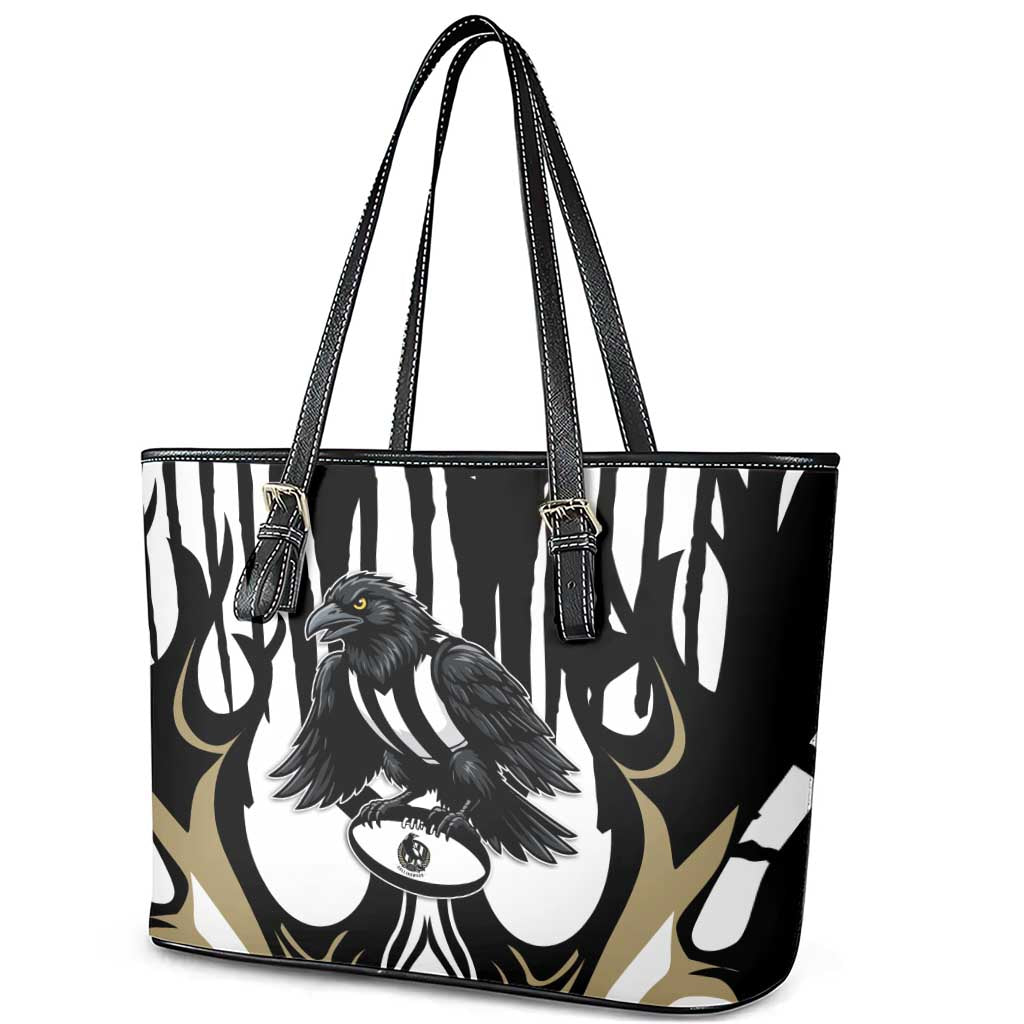 Collingwood Black Leather Tote Bag Unique Style