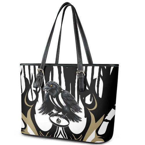 Collingwood Black Leather Tote Bag Unique Style