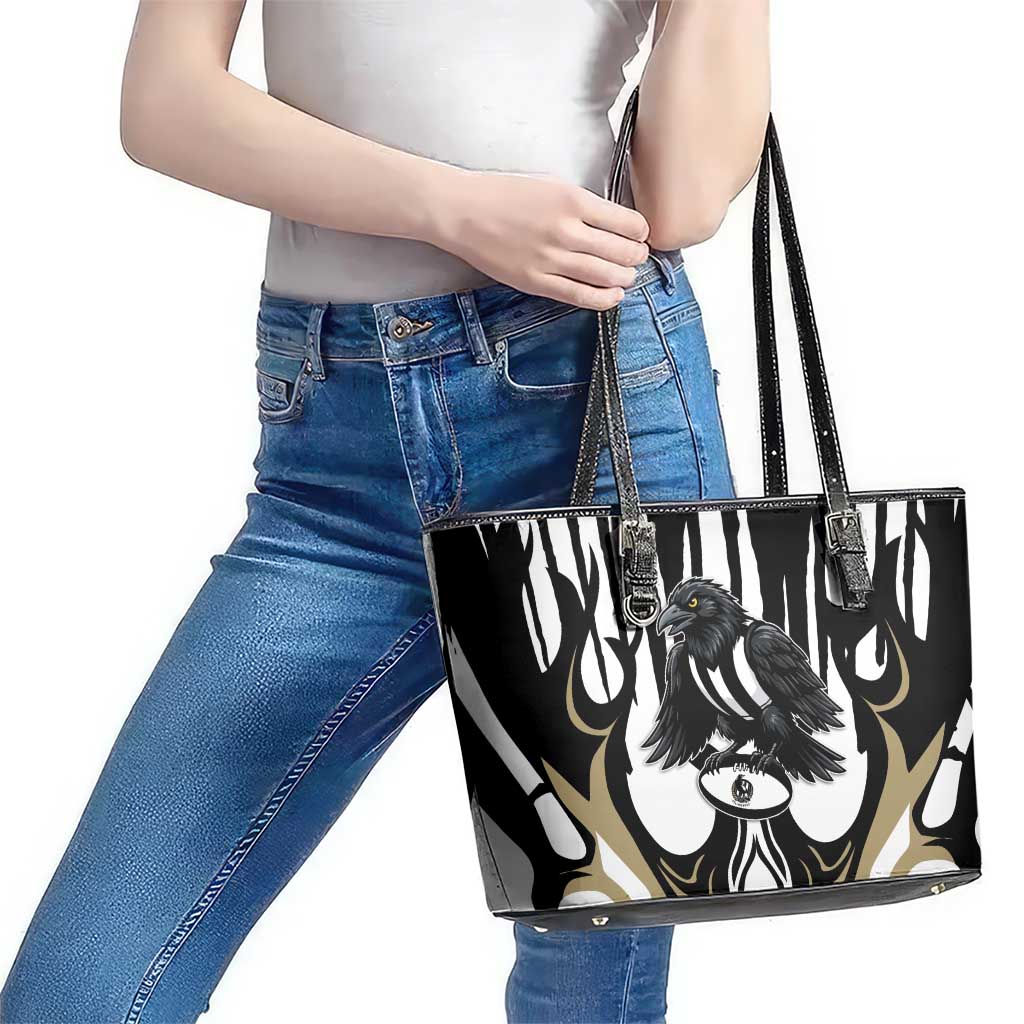 Collingwood Black Leather Tote Bag Unique Style