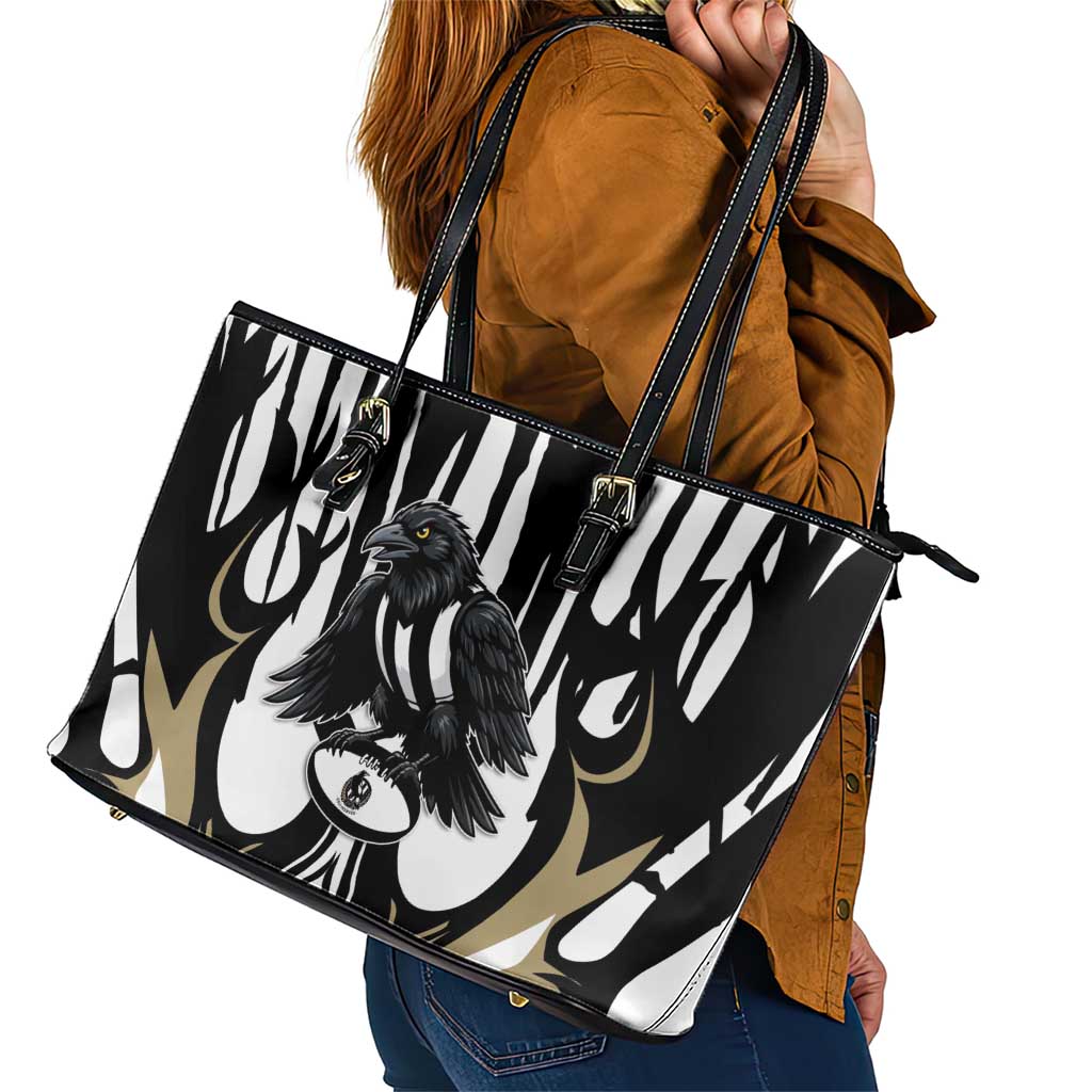Collingwood Black Leather Tote Bag Unique Style