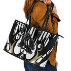 Collingwood Black Leather Tote Bag Unique Style