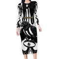 Custom Collingwood Black Long Sleeve Bodycon Dress Unique Style