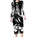 Custom Collingwood Black Long Sleeve Bodycon Dress Unique Style