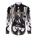 Custom Collingwood Black Long Sleeve Button Shirt Unique Style