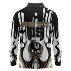 Custom Collingwood Black Long Sleeve Polo Shirt Unique Style