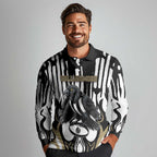 Custom Collingwood Black Long Sleeve Polo Shirt Unique Style