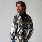 Custom Collingwood Black Long Sleeve Polo Shirt Unique Style