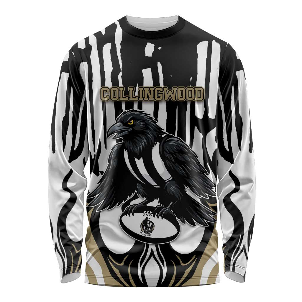 Custom Collingwood Black Long Sleeve Shirt Unique Style