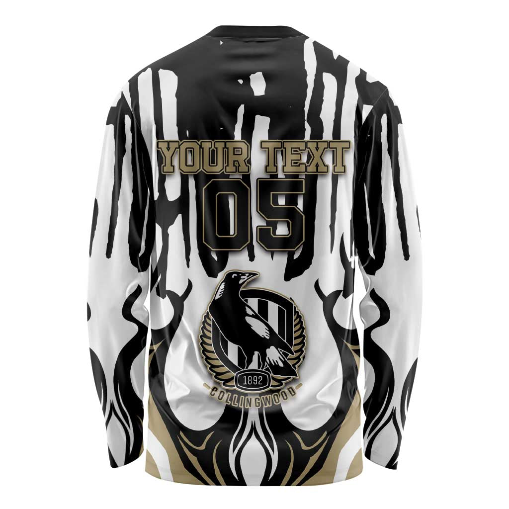 Custom Collingwood Black Long Sleeve Shirt Unique Style
