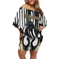 Custom Collingwood Black Off Shoulder Short Dress Unique Style