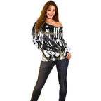 Custom Collingwood Black Off Shoulder Sweater Unique Style