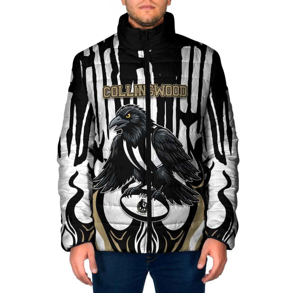 Custom Collingwood Black Padded Jacket Unique Style