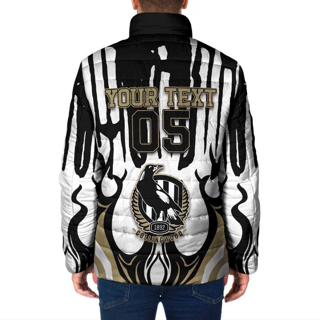 Custom Collingwood Black Padded Jacket Unique Style