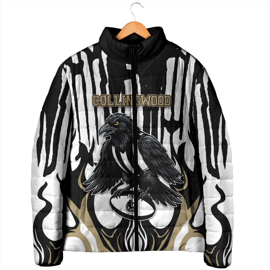 Custom Collingwood Black Padded Jacket Unique Style
