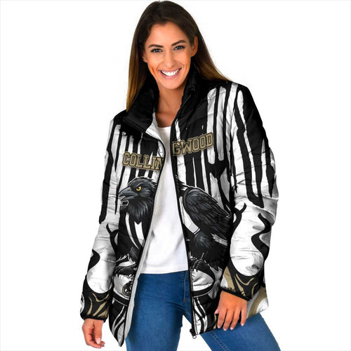 Custom Collingwood Black Padded Jacket Unique Style
