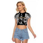 Custom Collingwood Black Raglan Cropped T Shirt Unique Style