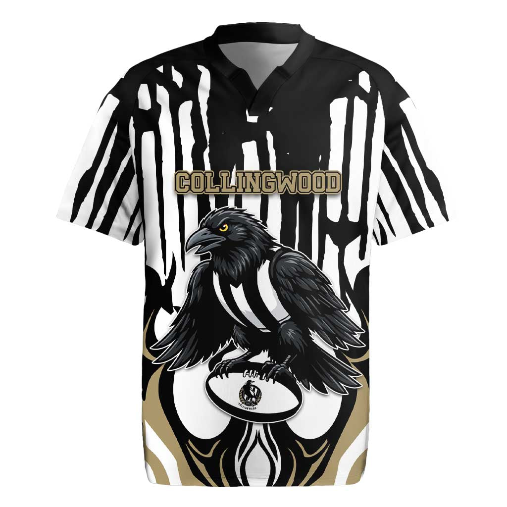 Custom Collingwood Black Rugby Jersey Unique Style