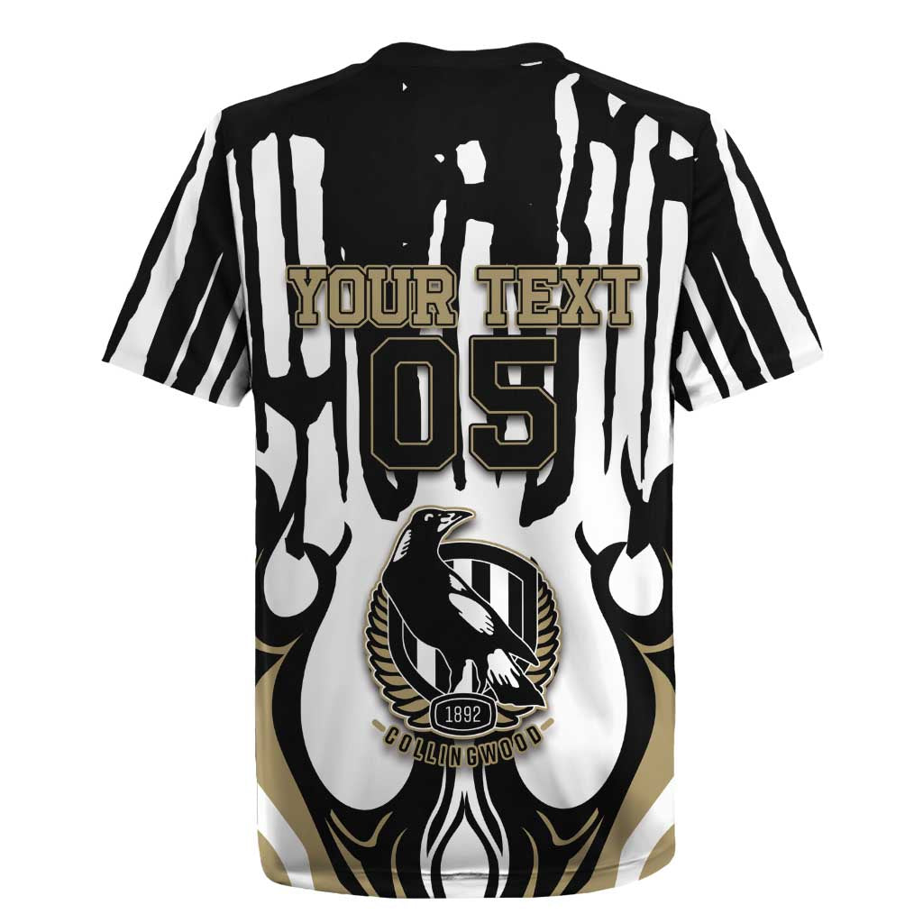 Custom Collingwood Black Rugby Jersey Unique Style