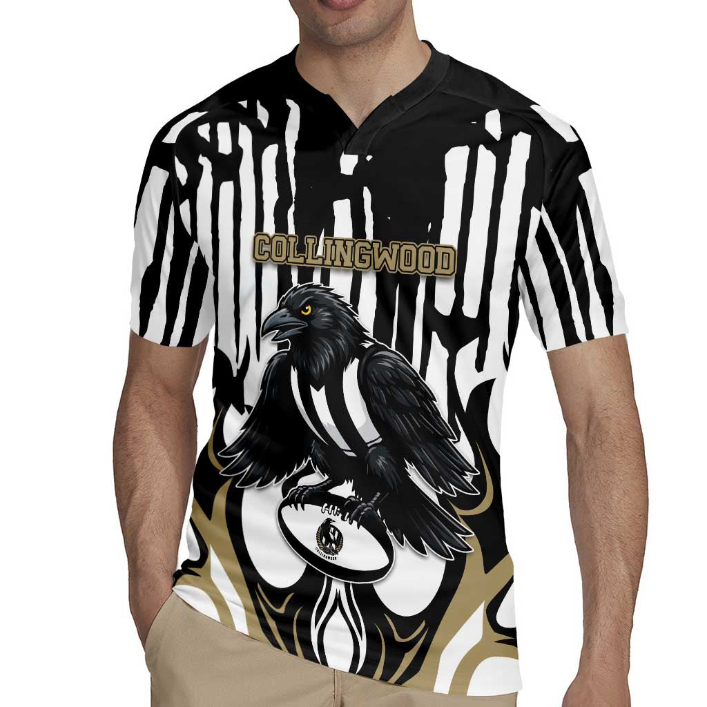 Custom Collingwood Black Rugby Jersey Unique Style