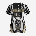 Custom Collingwood Black Scrub Top Unique Style