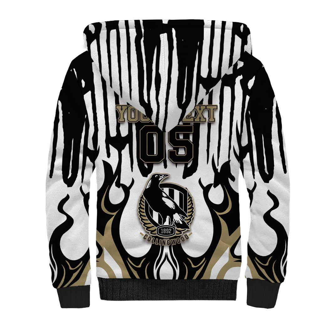 Custom Collingwood Black Sherpa Hoodie Unique Style