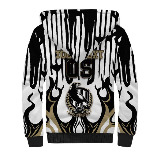 Custom Collingwood Black Sherpa Hoodie Unique Style