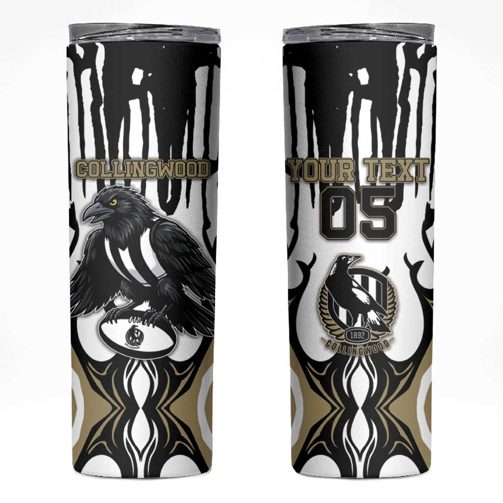 Custom Collingwood Black Skinny Tumbler Unique Style
