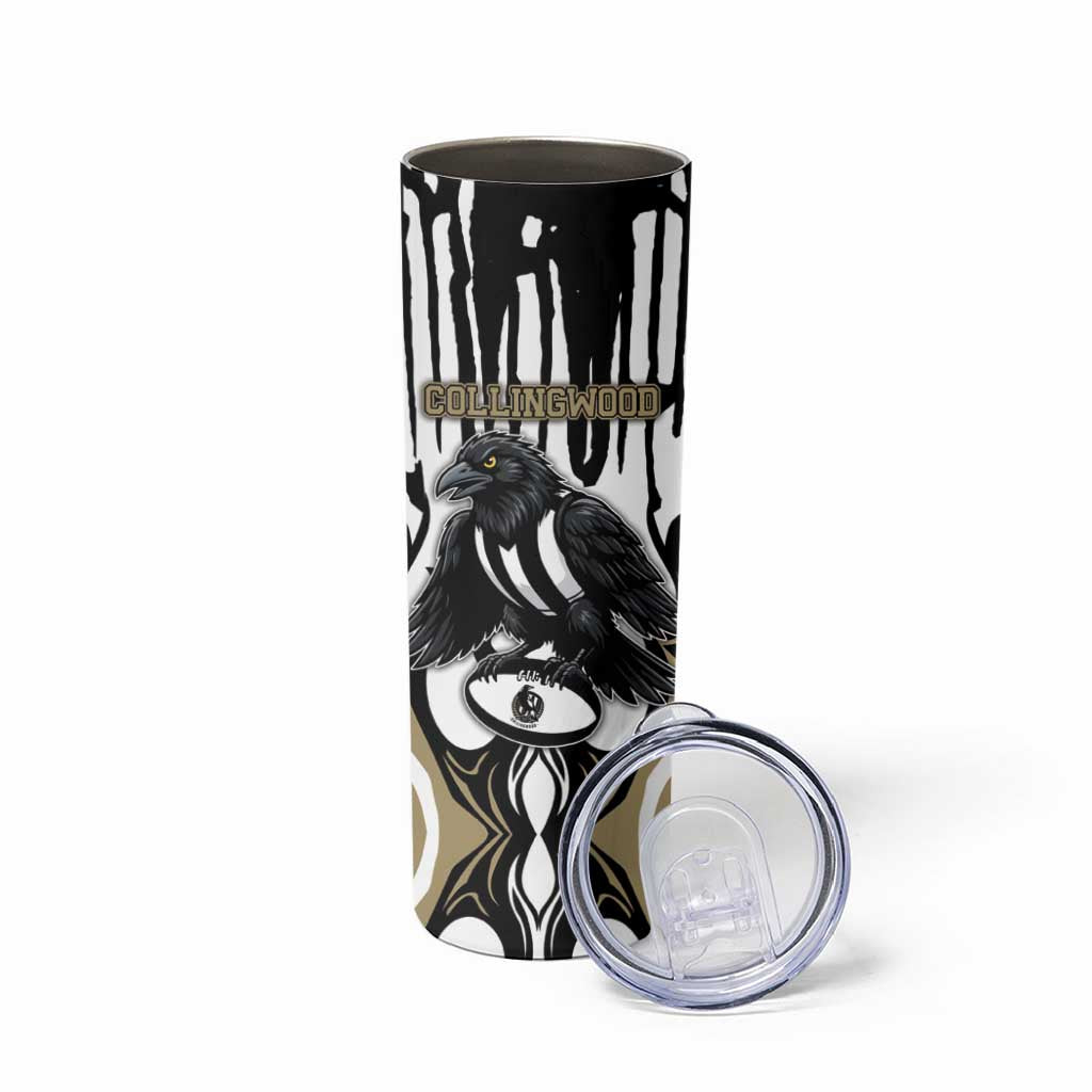 Custom Collingwood Black Skinny Tumbler Unique Style