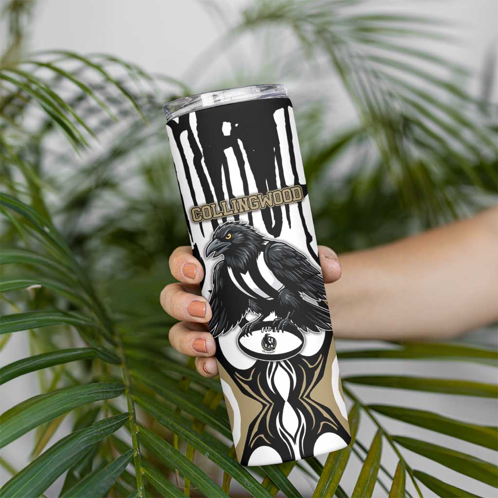 Custom Collingwood Black Skinny Tumbler Unique Style