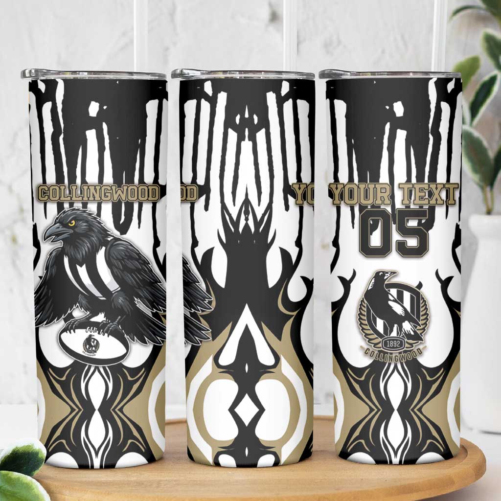 Custom Collingwood Black Skinny Tumbler Unique Style