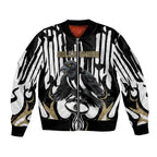 Custom Collingwood Black Sleeve Zip Bomber Jacket Unique Style