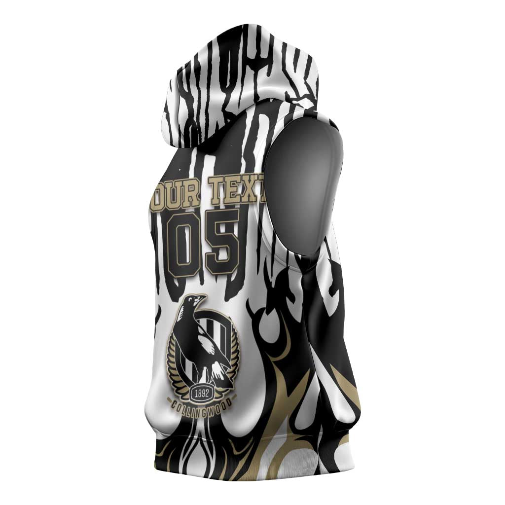 Custom Collingwood Black Sleeveless Hoodie Unique Style