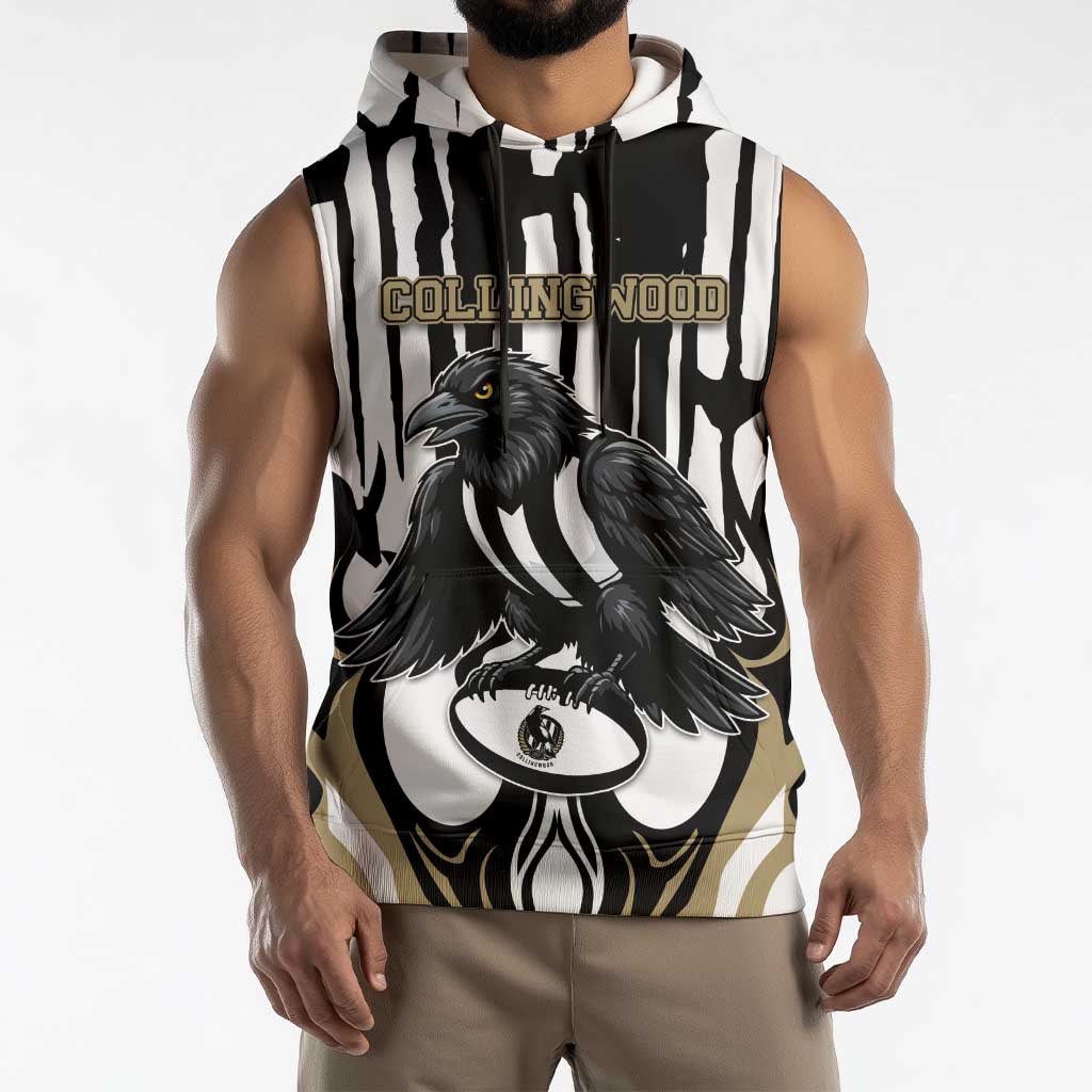 Custom Collingwood Black Sleeveless Hoodie Unique Style